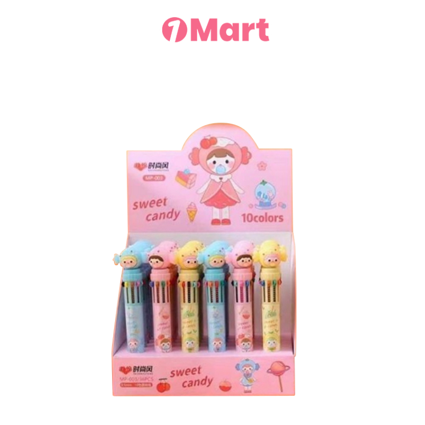 

1MART Pulpen Gel 10 Warna – Model Sweet Candy