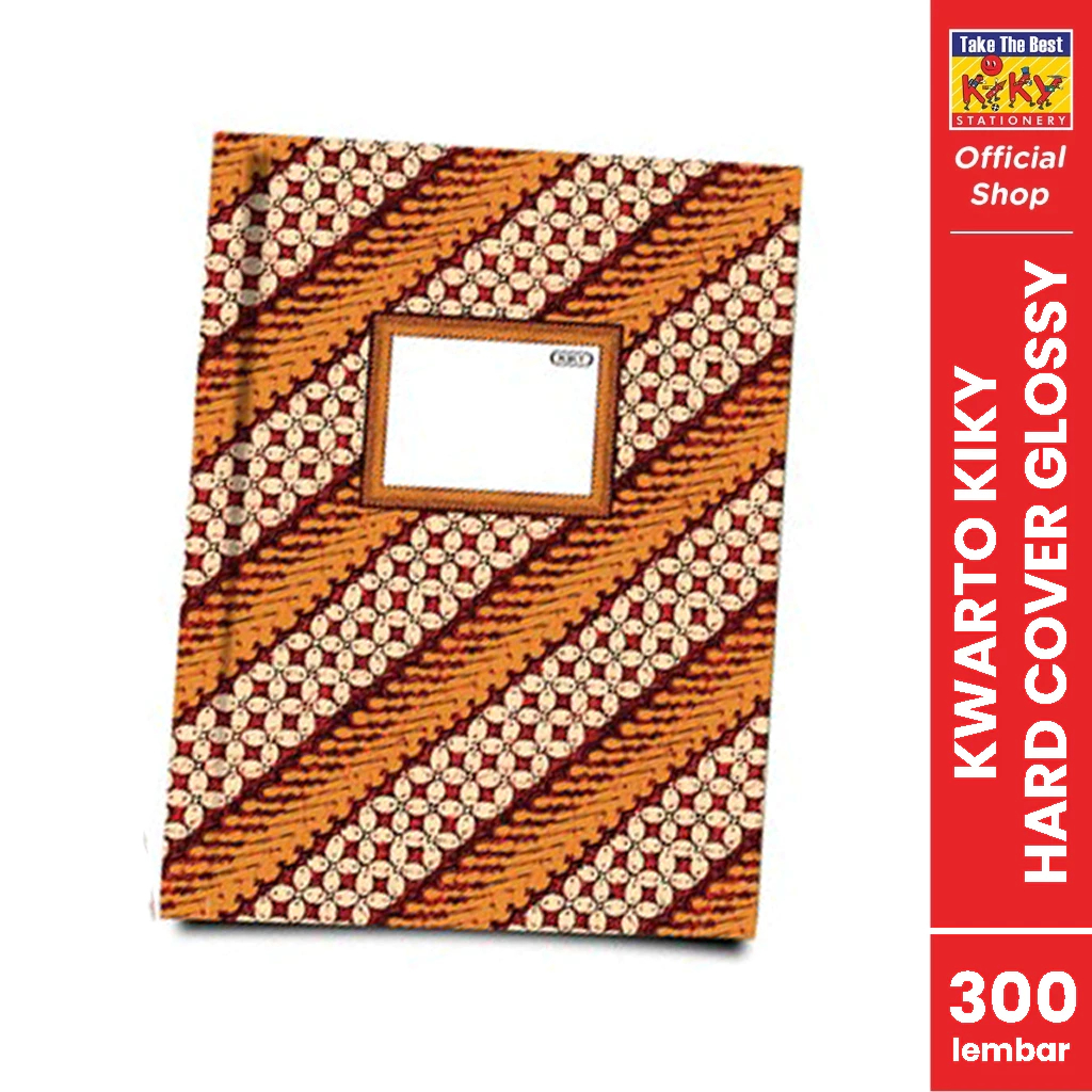 

KIKY Buku Hard Cover Kwarto Glossy (Uk. 16 x 21 cm) Isi 300 Lembar