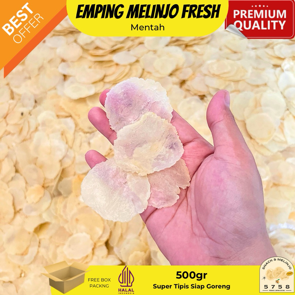 

[TERMURAH] Emping Melinjo 1Kg-SP-Siap Goreng Asli Limpung