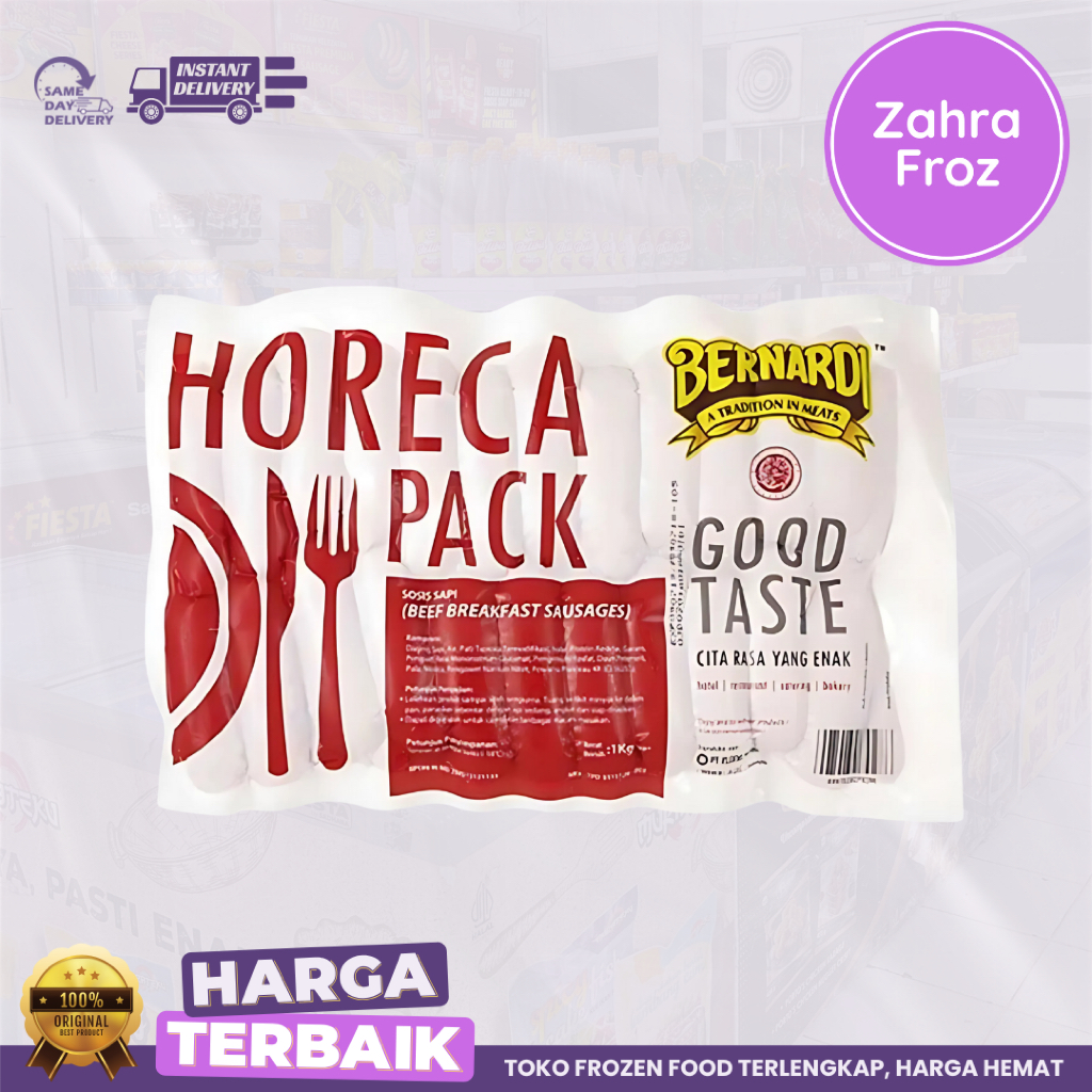 

BERNARDI HORECA PACK BEEF BREAKFAST SAUSAGES 1 KG 500 GR