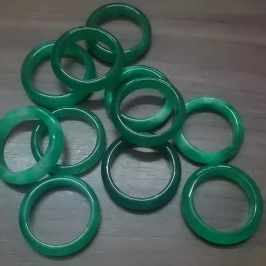 Cincin Giok Natural Kesehatan Batu Giok Merah Delima Asli Ring Telapi