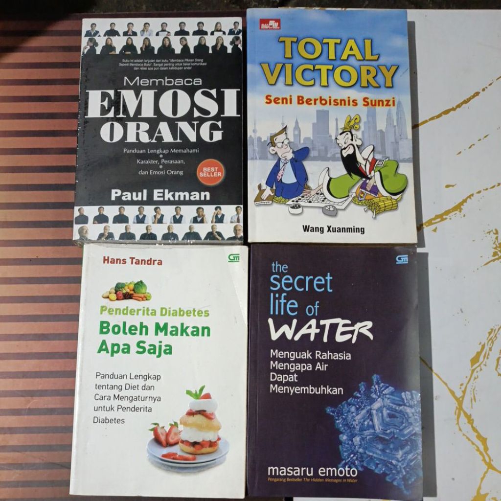 membaca emosi orang/total victory/penderita diabetes bole makan apa aja/the secret life of water