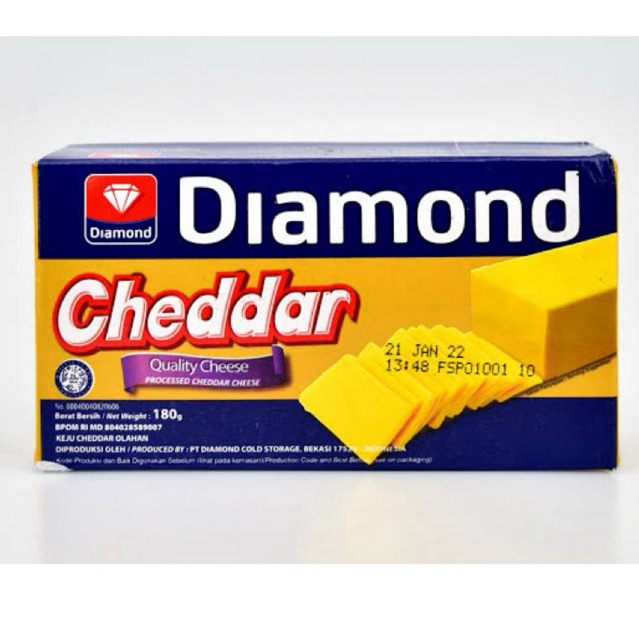 

Keju Diamond Cheddar Cheese 180 Gram