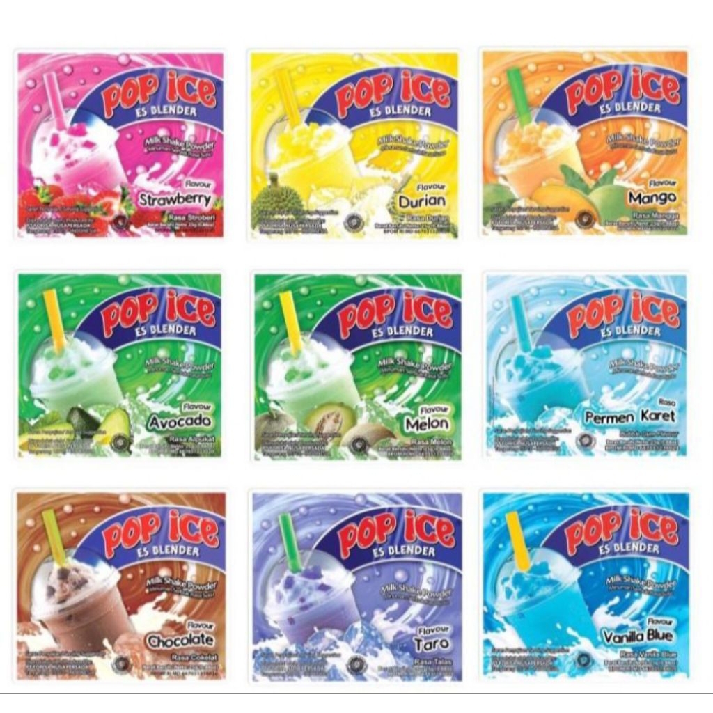 

[GRATIS ONGKIR] POP ICE ALL VARIAN RASA 1 PAK ISI @5 RCNG -Minuman serbuk rasa
