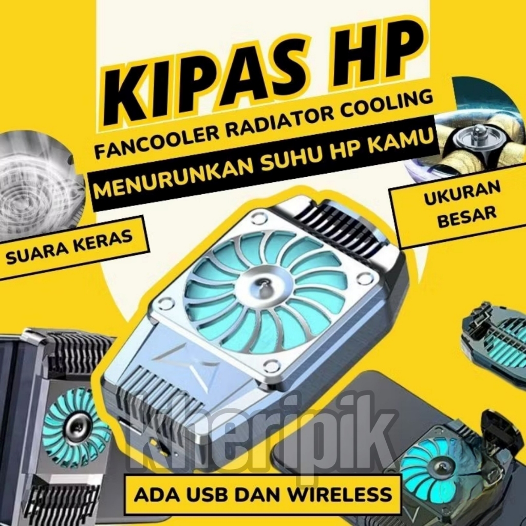 Kipas Gaming Fancooler Cooling Fan Tanpa Kabel Hp Hape Pad Pendingin Handphone USB Portable A85