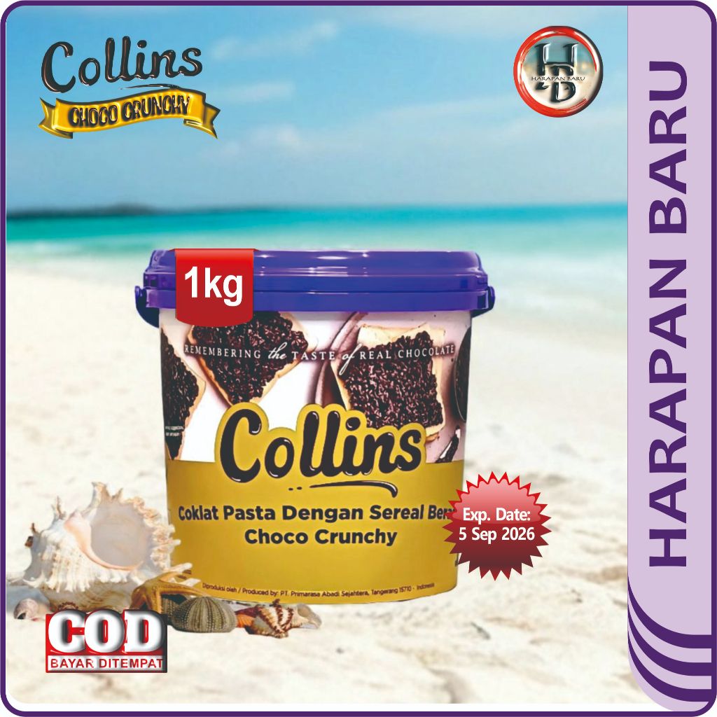 

Collins Choco Crunchy 1kg - Coklat Collins 1kg Dengan Malt Krispi - Selai - Menu Sarapan - Cemilan