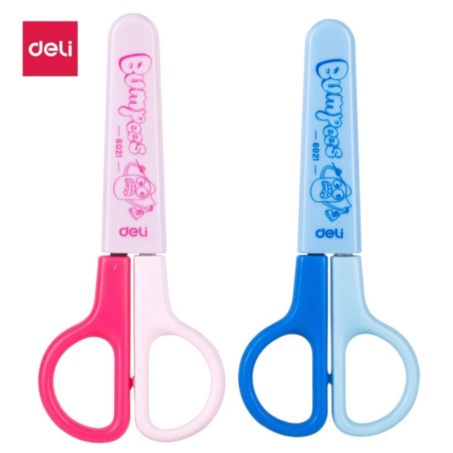 

Deli School Scissor / Gunting Kertas Anak Lucu Aman E6021 - Motif Bumpees (Biru/Pink)