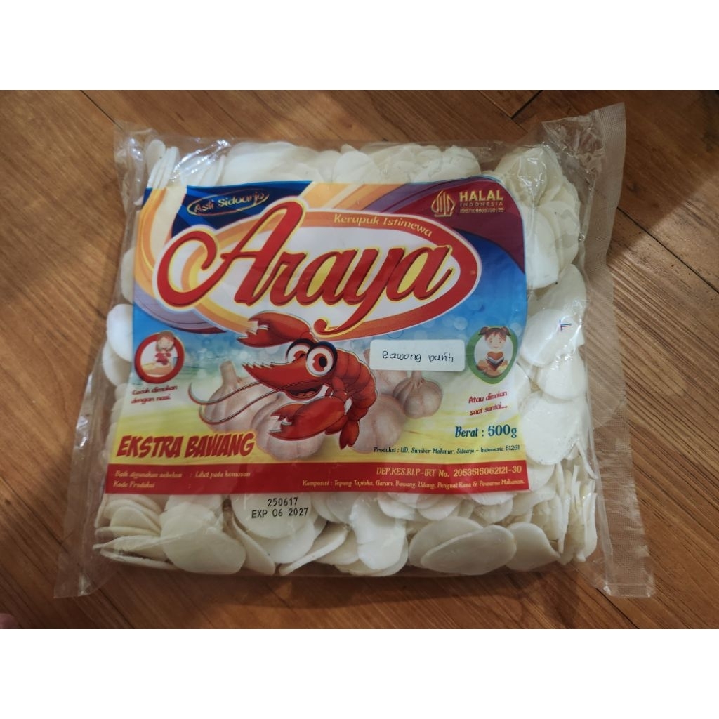

Kerupuk Araya/Kerupuk Bawang Putih/500 gram