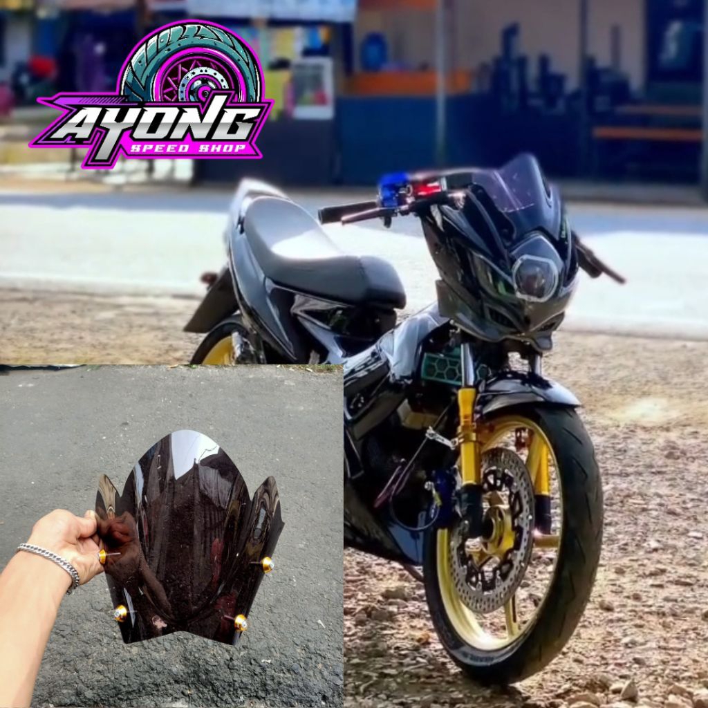 Visor Variasi Suzuki Satria Fu Barong Model Jenong Standart Bahan Akrilik Tebal