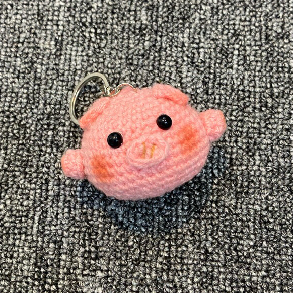 [IKIRAJUTAN] amigurumi babi, gantungan kunci babi