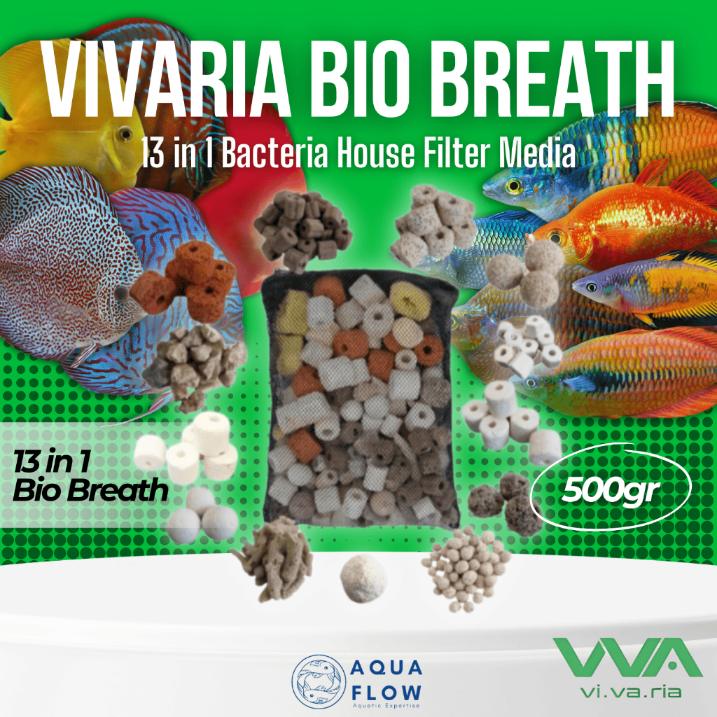 Vivaria Bio Breath 13 in 1 Bacteria House Filter Media 500gr / Media Filter Aquarium