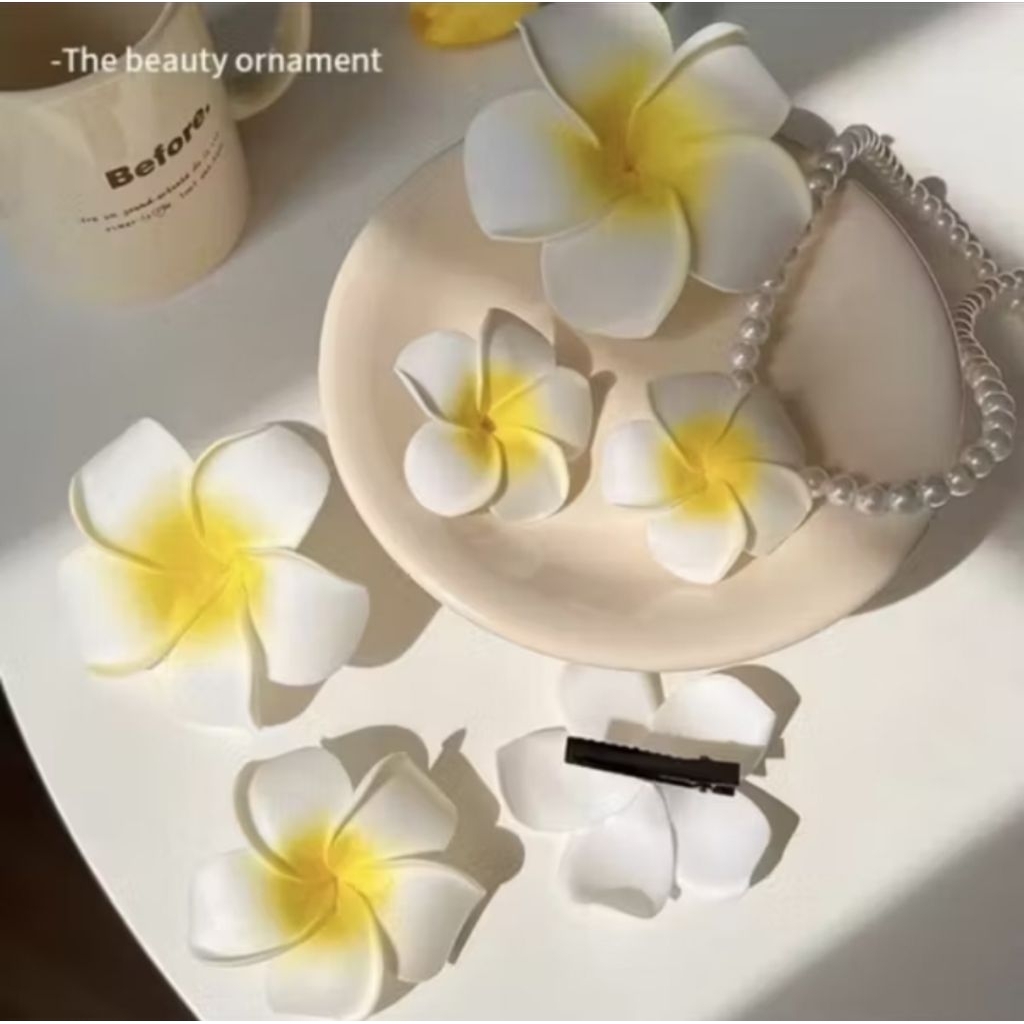 JEPIT RAMBUT BUNGA KAMBOJA BALI KEP CAKAR BUNGA BALI