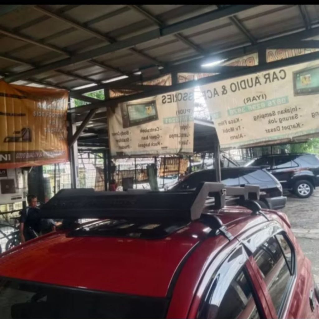 roof rack bagasi atas mobil agya model roof rack SR dan jepit body sporty SR