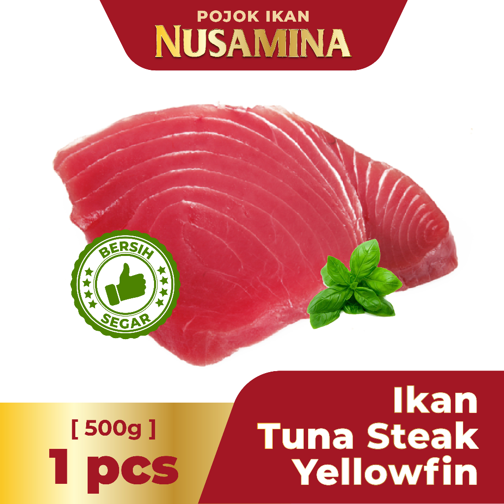 

Nusamina Ikan Tuna Steak Yellowfin Bersih Segar Frozen /500gram