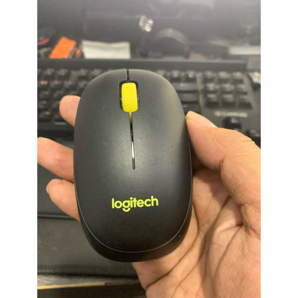 Mouse Wireless M212 Warna Kuning Mulus Istimewa