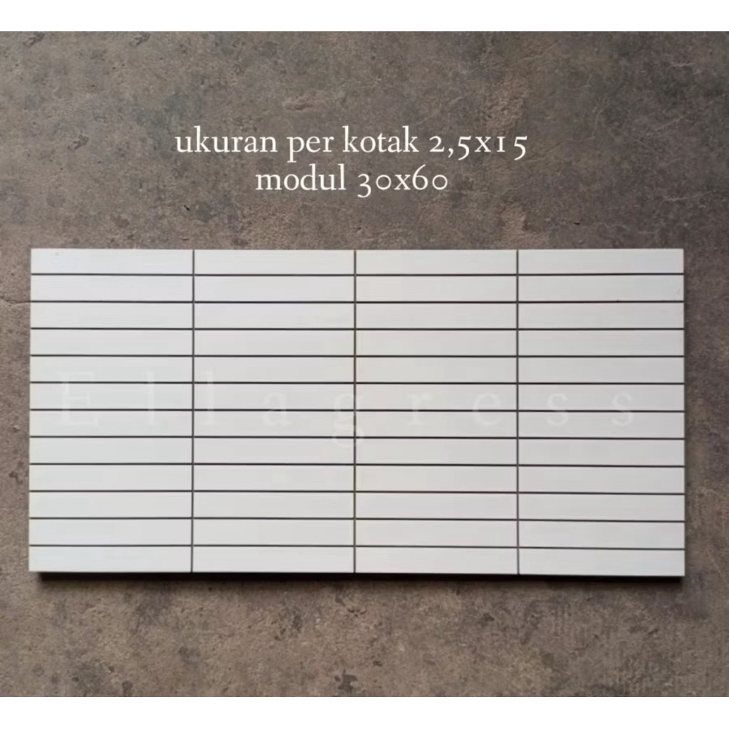 Ellagress keramik Precut 60x30 glossy 36np215 / keramik kamar mandi / keramik dapur / keramik esteti