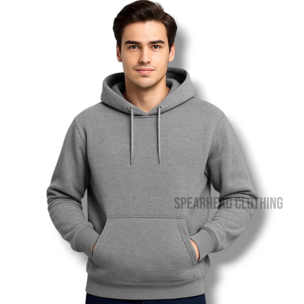 Sweater Hoodie Polos Pria Bahan Fleece Ukuran M L XL XXL Hudy Wanita Suwiter Cowok Switer Cewek Gaya