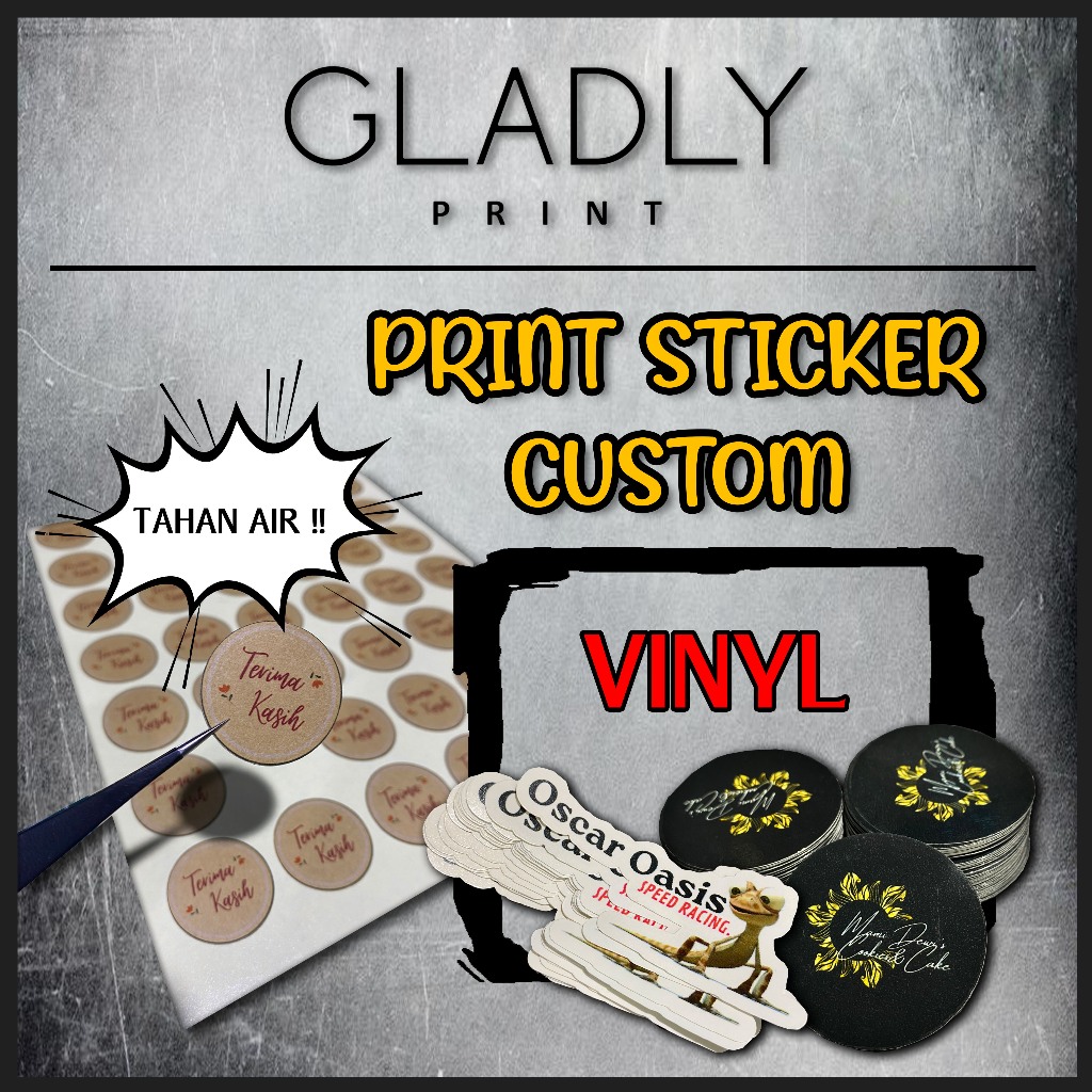 

CETAK STICKER VINYL || PRINT & CUT STICKER VINYL CUSTOM || PRINT CUSTOM BEBAS DESAIN