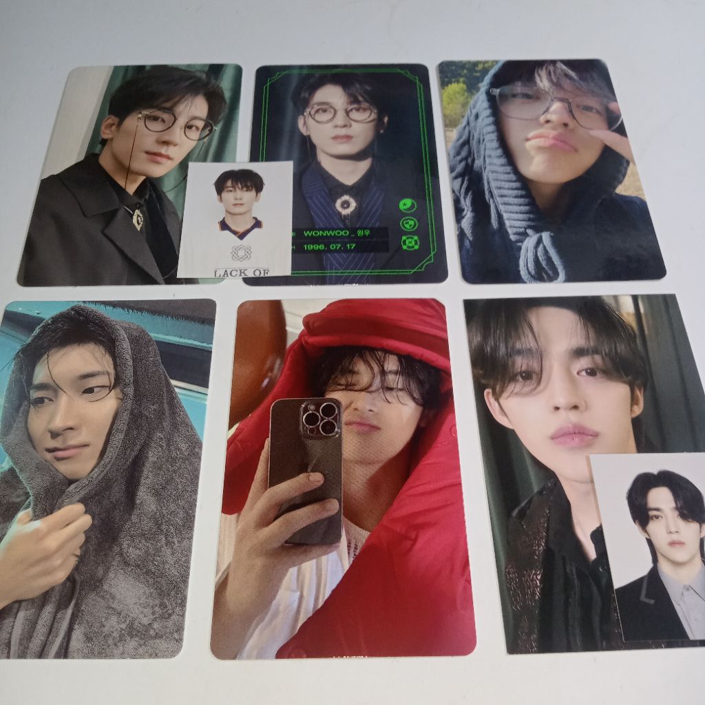 ( BACA DESKRIPSI ) Ready Stock Photocard Wonwoo Handuk Pundung Wonduk Mingyu Heaven POB Youtube Game