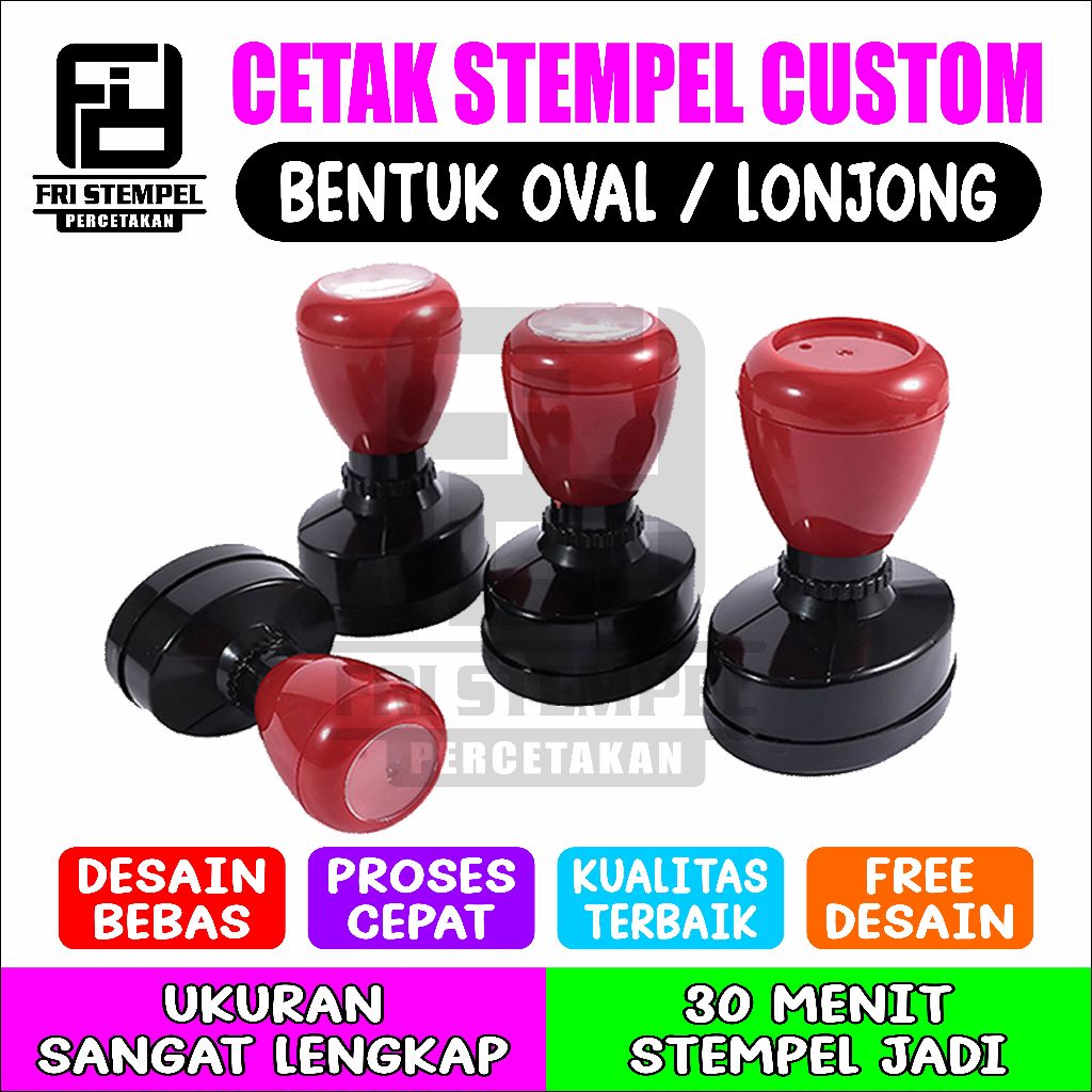 

Cetak stempel flash custom OVAL/LONJONG stempel otomatis tinggal pakai