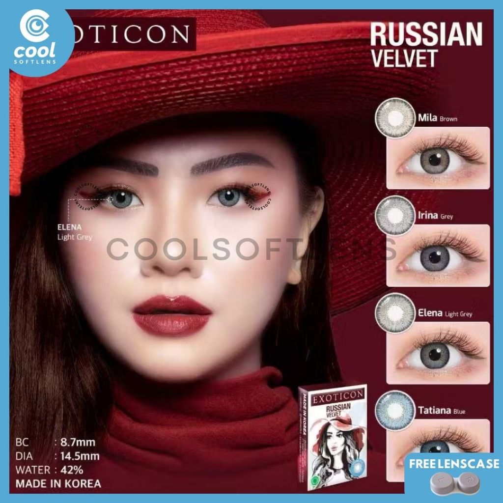 Softlens X2 RUSSIAN VELVET VOL I 14,5 MM Normal & Minus (-0,50 S/D -6,00) By X2 Exoticon / Soflen Ru
