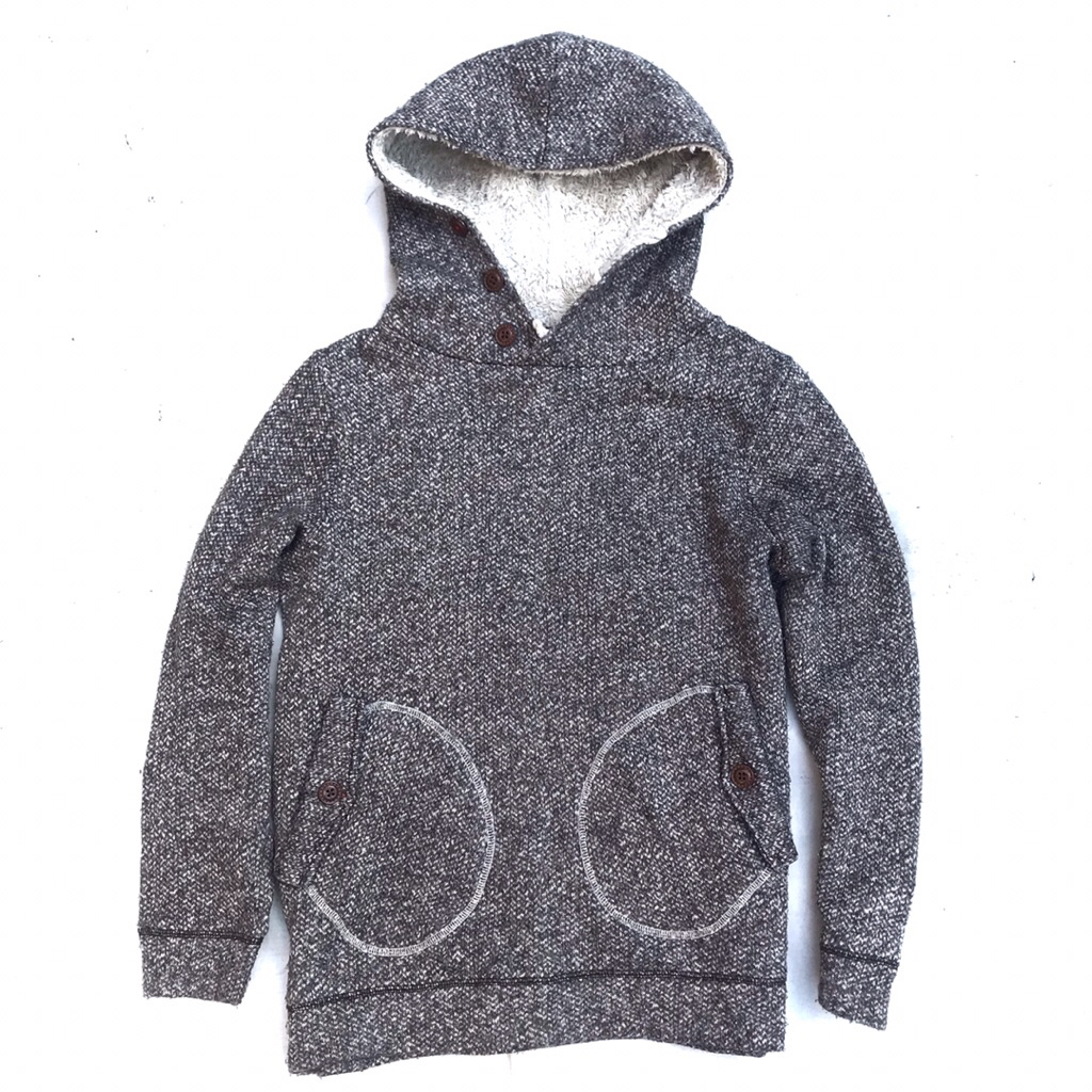 Beams Heart japan Polar pullover Hoodie Fleece Hooded Jacket Brown colorway  Made in Japan  Size S  