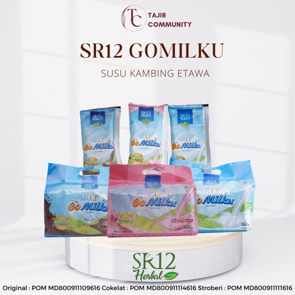 

Gomilku Sachet 40 pcs Susu Kambing Etawa Menjaga Kesehatan Tulang Daya Tahan Tubuh Lambung Original.