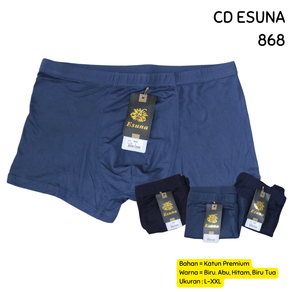 ISI 3 / CD Pria Esuna 868 ukuran L-XXL - Celana Dalam Laki / Pakaian Dalam Pria