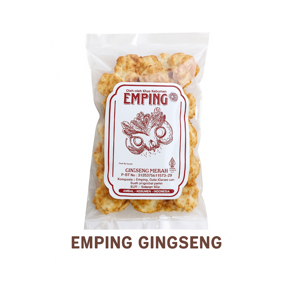 

Emping Biyung Gingseng Merah Pedas Manis | Emping Medem | Emping Pesisir Yuam