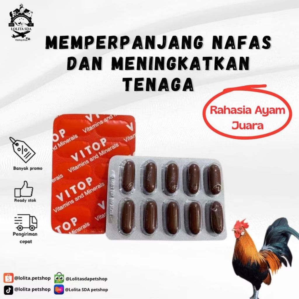 Vitop Doping Ayam 1 Strip 10 tablet