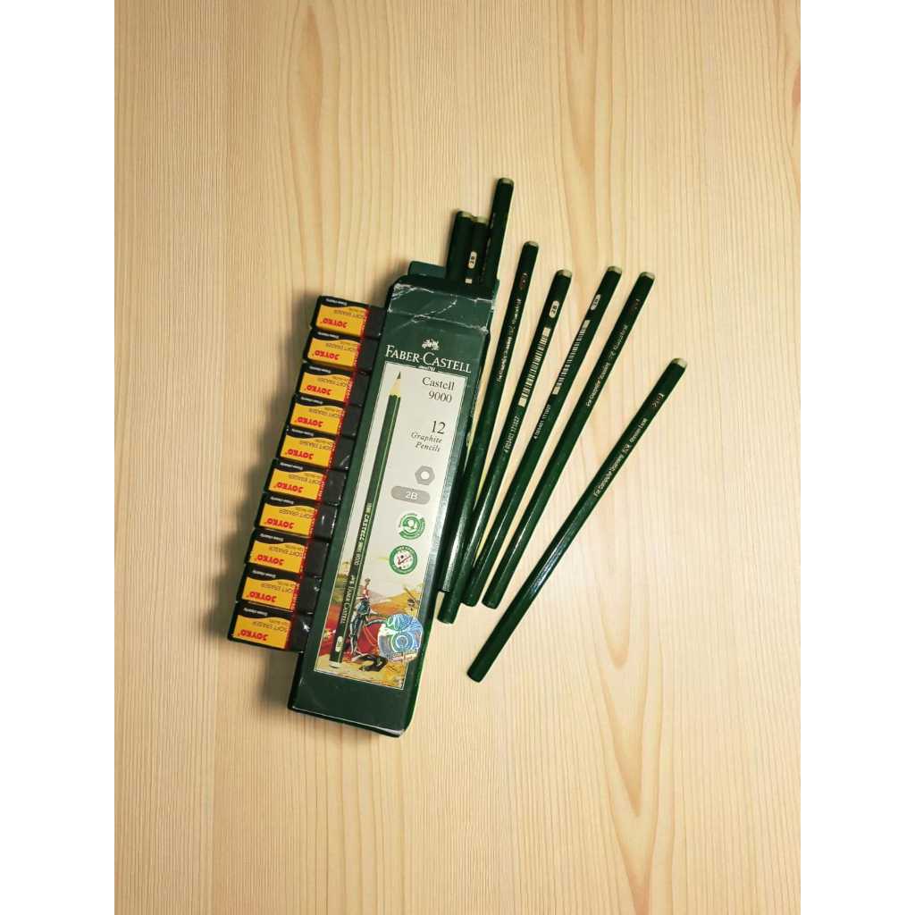 

(PAKET HEMAT) Pensil Hitam Faber Castel 1 Pack + 10 Pcs Pnghapus Joyko Hiam