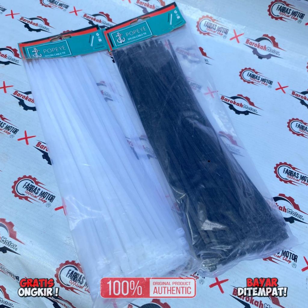 

TALI TIS TIES TALI KREAK NYLON SUPER KUAT TIDAK MUDAH PUTUS PANJANG 5.4 X 300 MM ISI 100 PCS