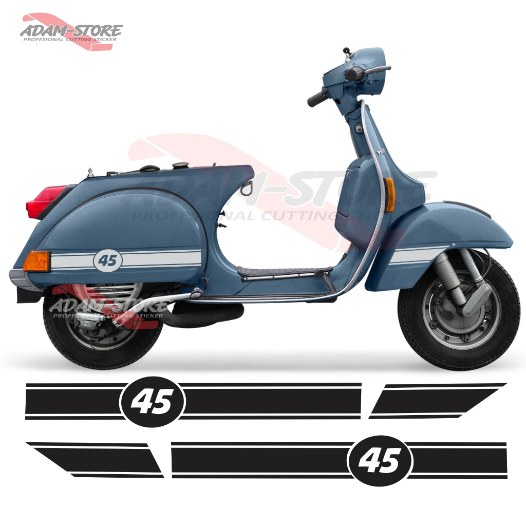 VPX2 stiker motor vespa px / sticker tepong vespa px / striping list vespa px / stiker vespa px