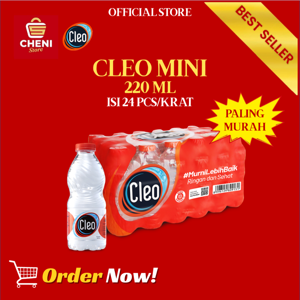 

MURAH AIR MINUM CLEO SMART BOTOL 220 ML-24 PCS-KRAT