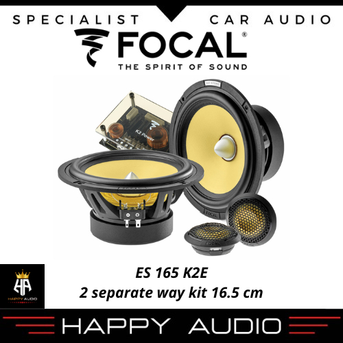 Focal ES 165 K2E Speaker 2-way Separate Kit dalam K2 Power 6.5 inci (165mm) Surround dari Bahan Buty