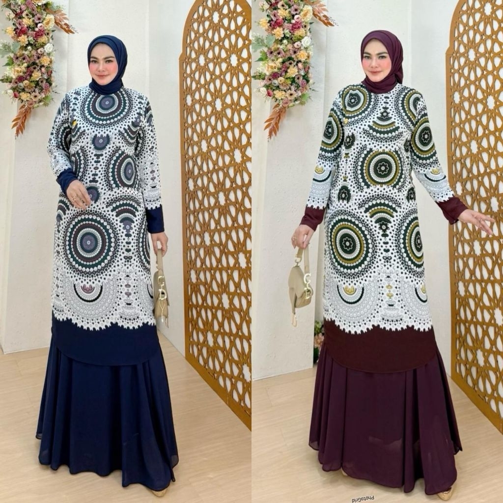 NABILAH MELAYU GAMIS SET SEGI 4 / SAKURA MELAYU GAMIS SAT SEGI 4 / Dress Wanita Terbaru Jasmine Dres