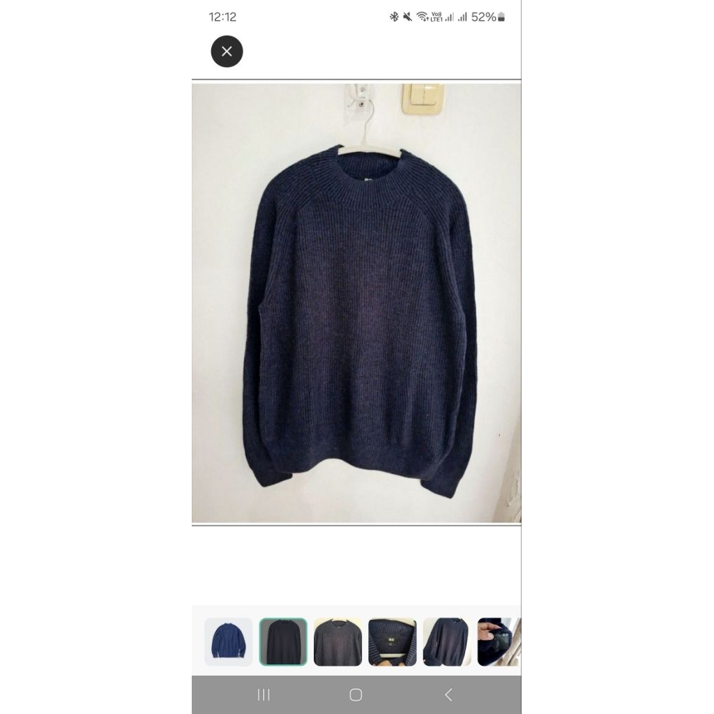 UNIQLO MIDDLE GAUGE KNIT MOCK NECK JUMPER