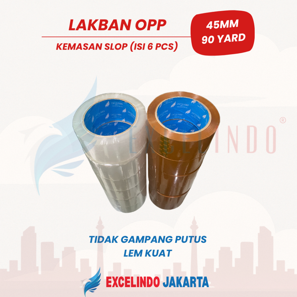 

7lekkar - lakban bening coklat nawa 45mm x 90yard 1 slop isi 6 roll premium