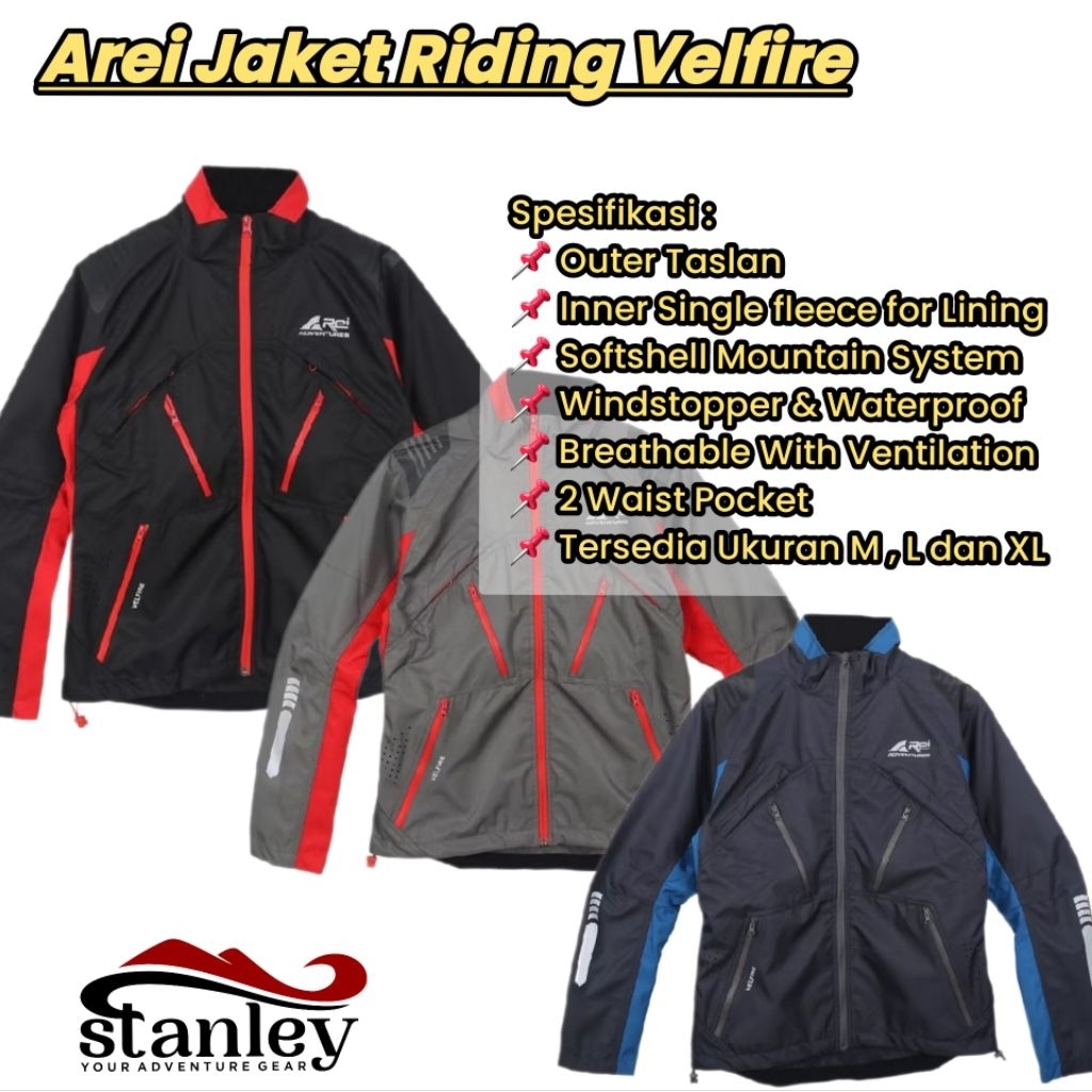 jaket outdoor Riding arei Velfire Velvire