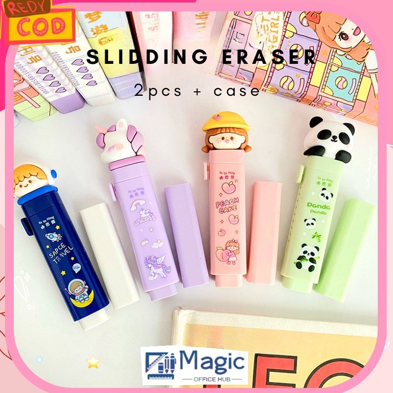 

Penghapus Pensil Mekanik Free 1 Refill Penghapus Karakter Kartun 3D Sliding Eraser / Mechanical Eraser Perlengkapan Sekolah Anak / Penghapus Pensil Anak Import
