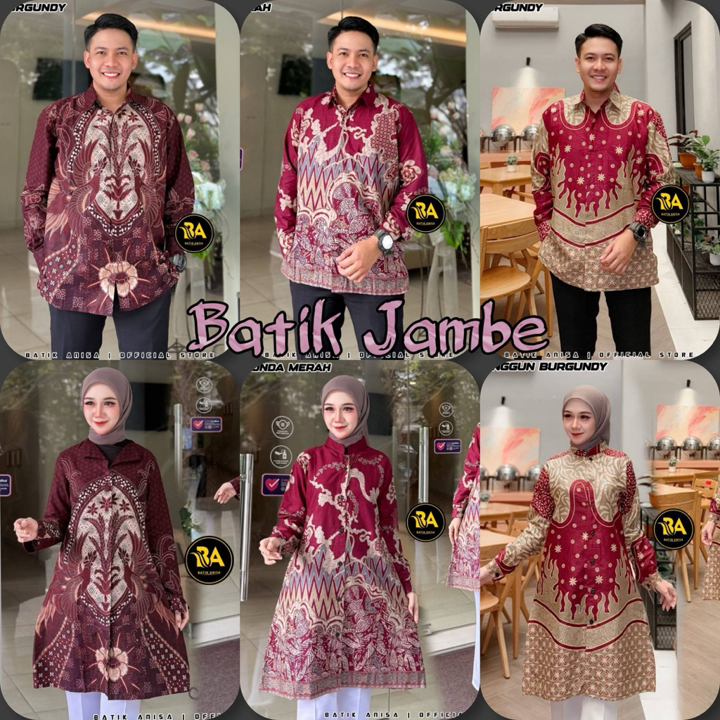 Batik Tunik Couple Modern Set Pakaian Couple Kemeja Batik Pria Premium Baju Batik Couple Tunik Busui