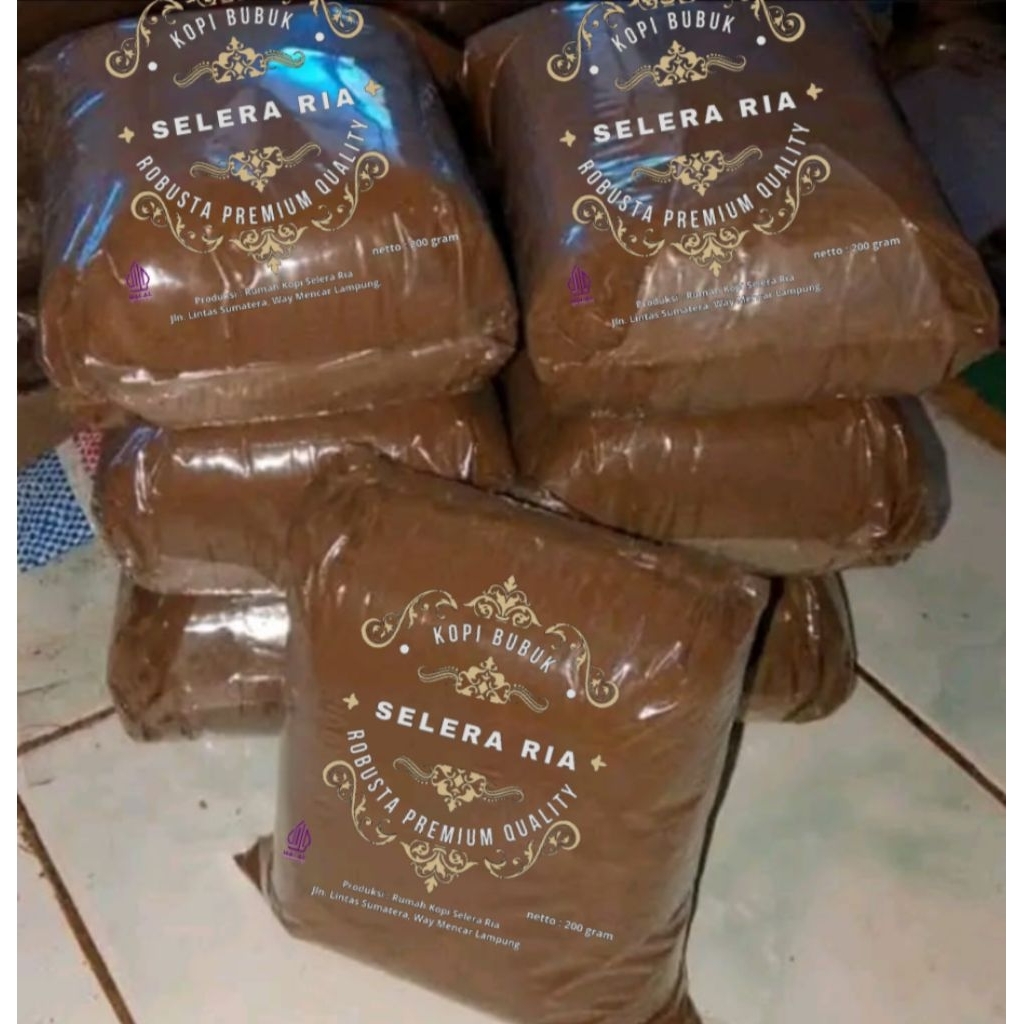 

Kopi bubuk robusta khas lampung 100% tanpa campuran 200 gram
