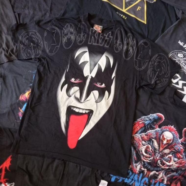 Kaos Band Kiss AOP Big Logo Vintage Second
