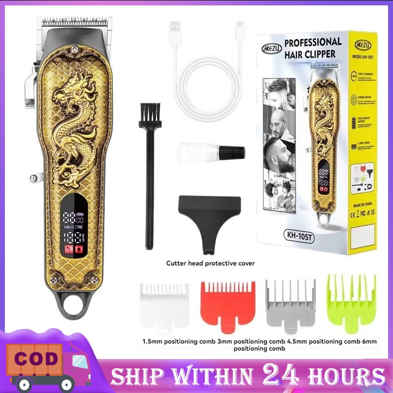 [COD] Alat Cukur Rambut Elektrik Hair Clipper Alat Potong Rambut Cliper Rambut Naga Emas Cordless Pr