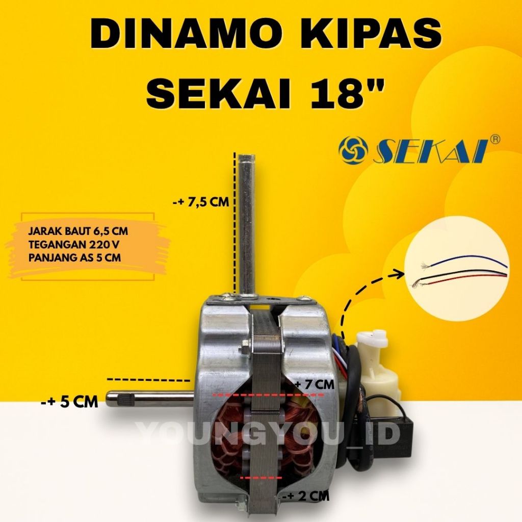 DINAMO / MOTOR KIPAS SEKAI IST 1851 BALING - BALING BESI - MESIN KIPAS ANGIN TORNADO ARASHI