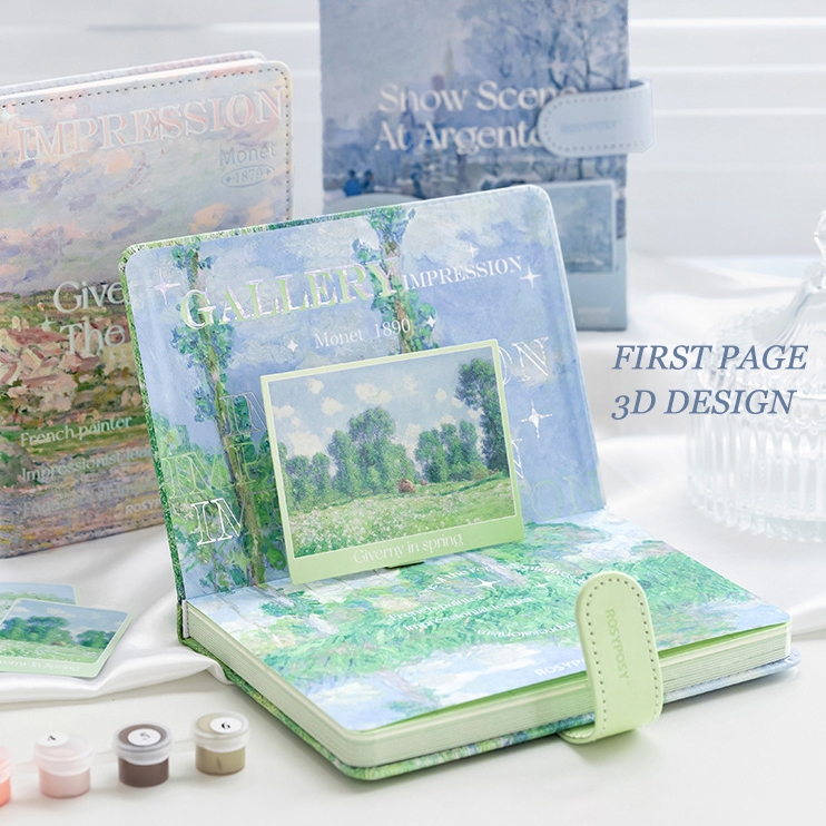 Rosyposy Buku Diary Nature Pemandangan Korea Vintage Lucu INS Journal Notebook Aesthetic Notebook