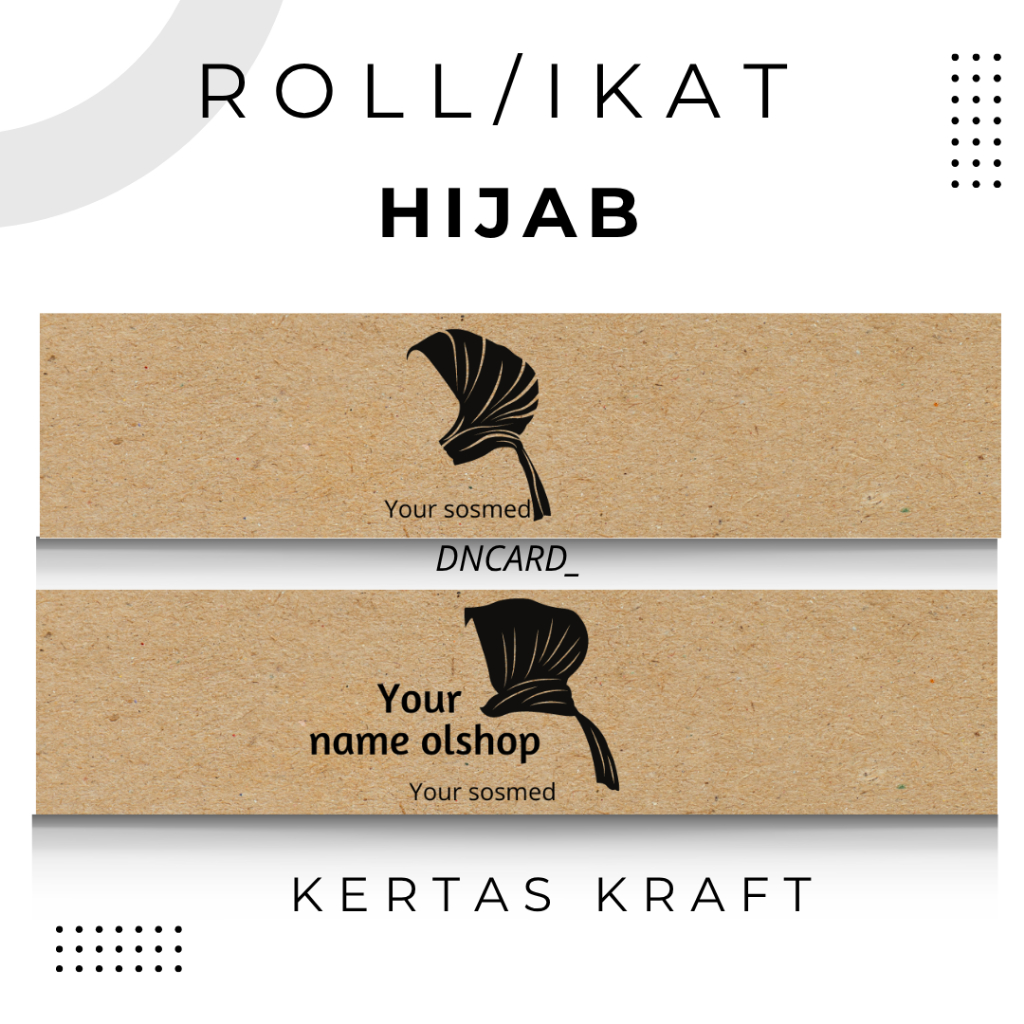 

ROLL PRODUK/ROLL HIJAB/PENGIKAT HIJAB/PENGIKAT PRODUK KERTAS KRAFT 125gsm