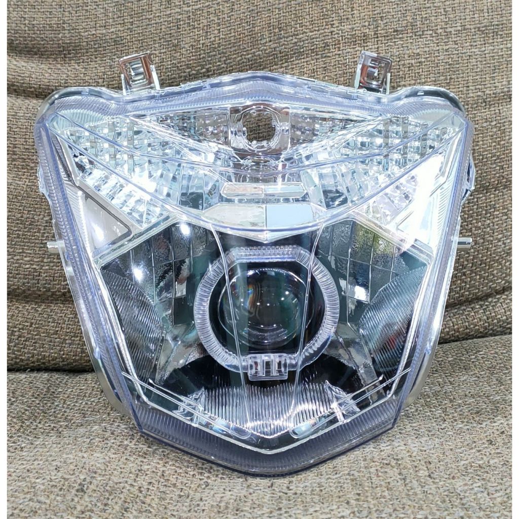 Revektor Lampu Depan Biled Motor BEAT ESP WARNA Bening 1 Set Revektor + Lampu Projie Biled