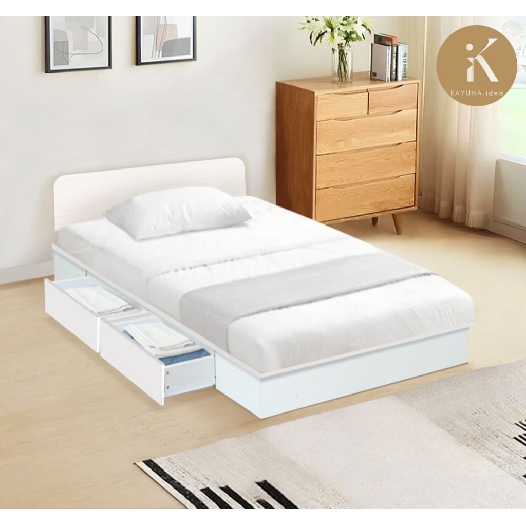 KAYUNA.idea Iowa Divan Kayu 100/Dipan Kayu/ Dipan Set /Ranjang Set /Tempat Tidur Murah/ Ranjang 100/