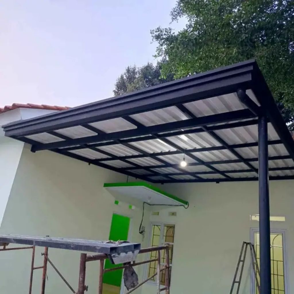Canopy besi Cordoba custom ukuran 3×4 alderon singgel